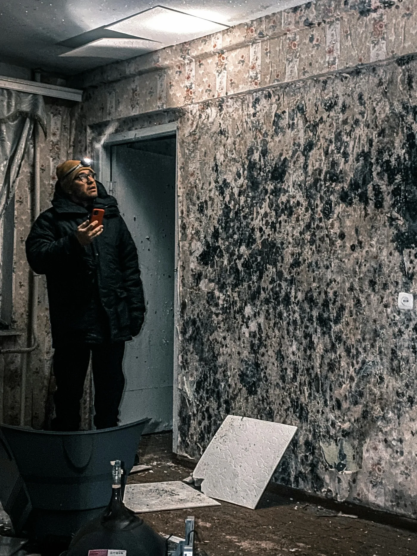 mold remediation Salt Lake City Utah — IICRC-certified technician treating mold growth in residential property